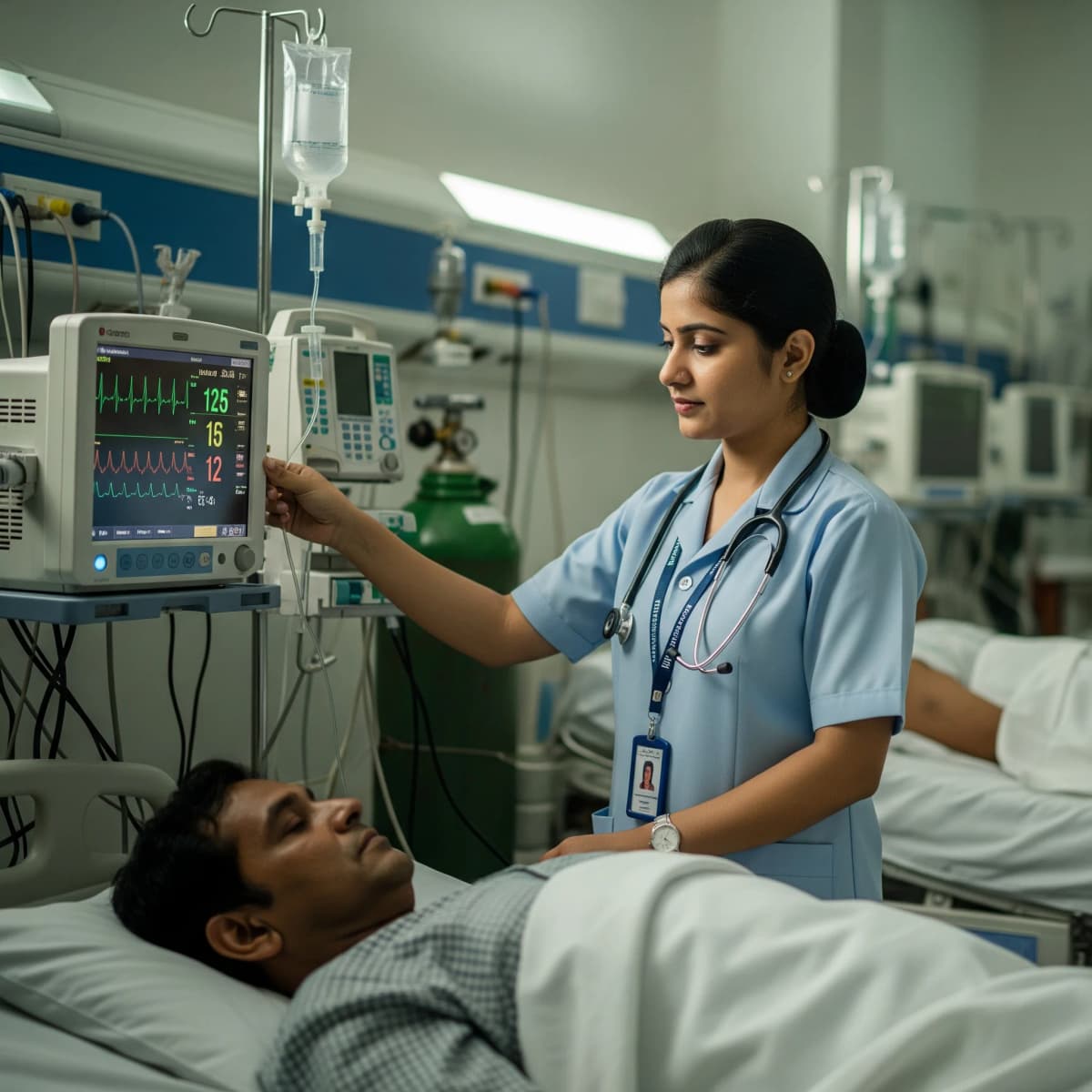 M.Sc Nursing students in clinical training at JKKN College of Nursing and Research, Tamil Nadu