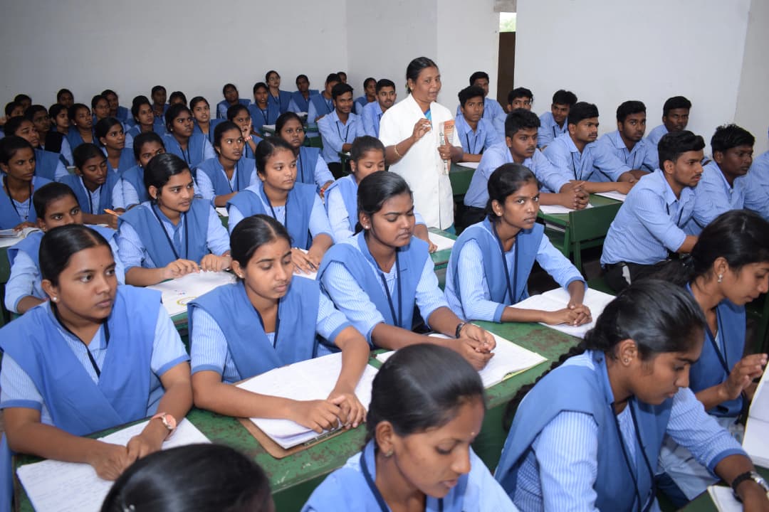 M.Sc Obstetric Gynecological Nursing students in classroom at JKKN College of Nursing