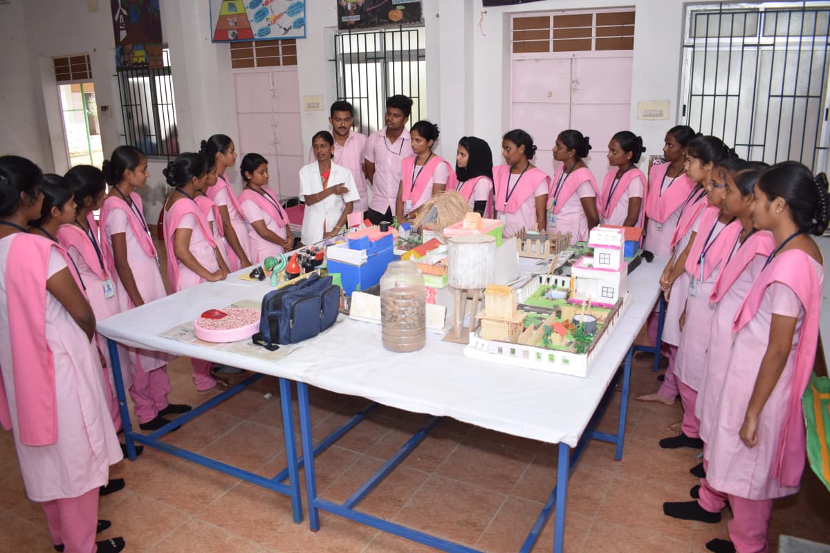 M.Sc Community Health Nursing students in practical field training at JKKN College of Nursing