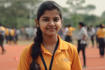Student in Sports Uniform