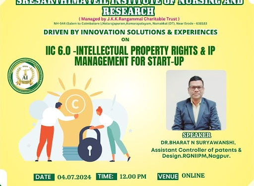 IIC 6.0 – Intellectual Property Rights & IP Management for Start-ups 📜💡🚀